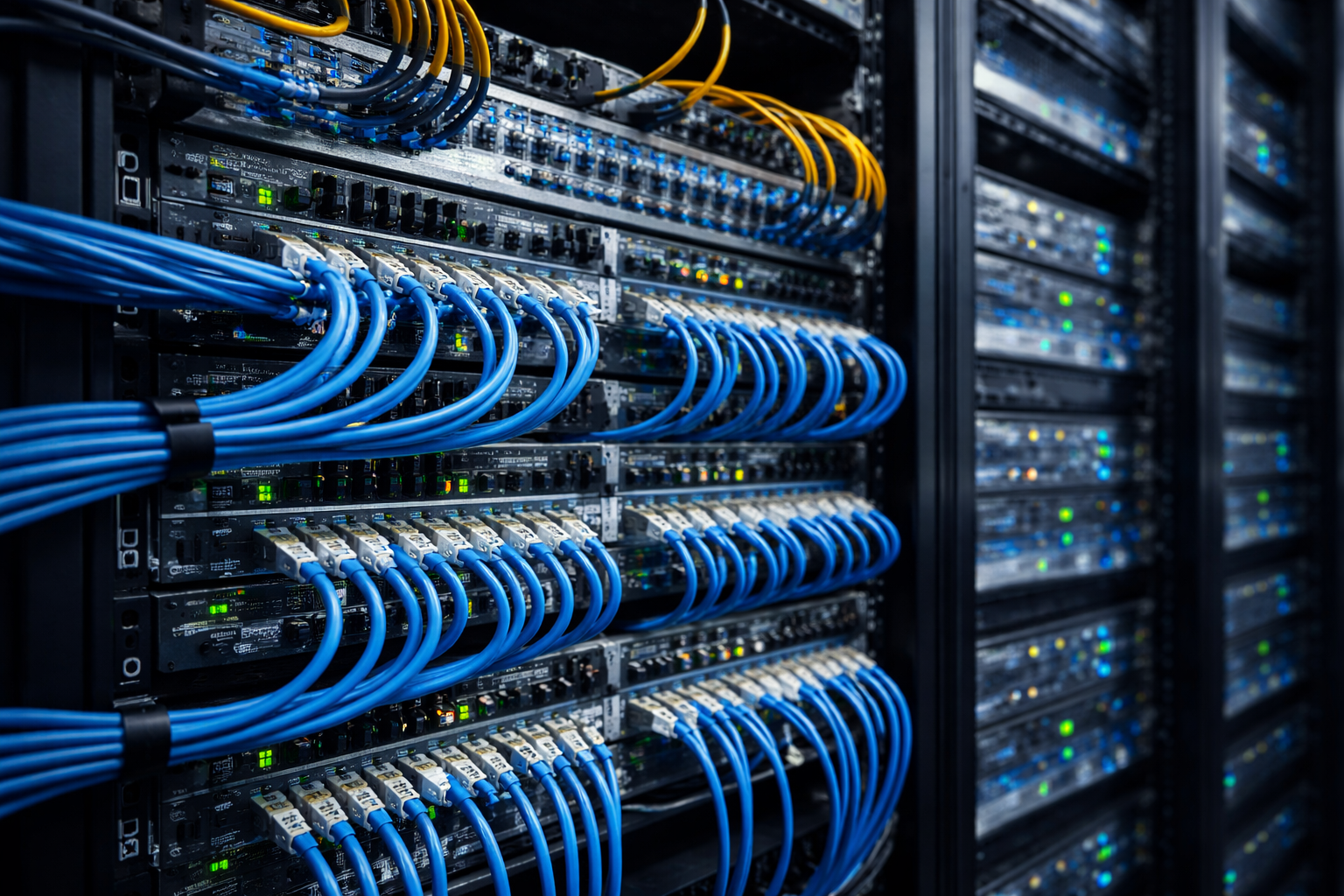 Rack profesional de telecomunicaciones